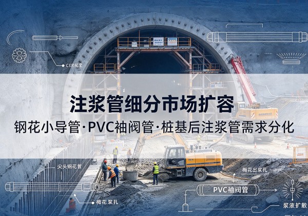 沈北新注浆管细分市场扩容，隧道钢花小导管、PVC 袖阀管、桩基后注浆管需求分化